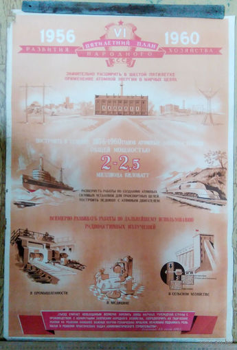 Плакат. 021. 1956 г./56,5Х82 см./