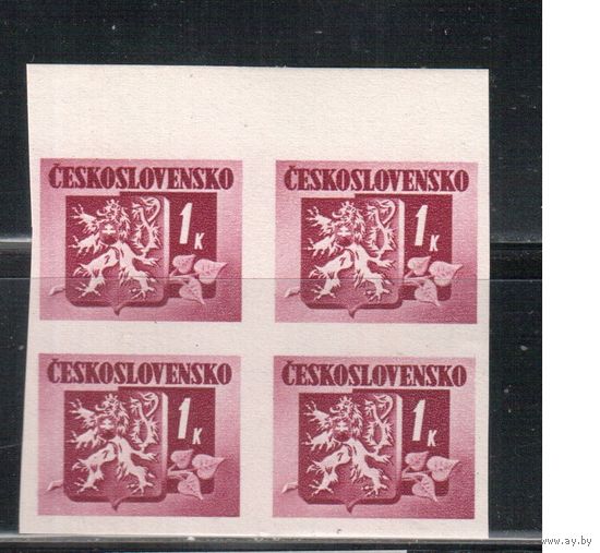 Чехословакия-1945,(Мих.416)  **  , Стандарт, Гербы, кв.бл.
