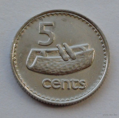 Фиджи 5 центов. 1990 г.