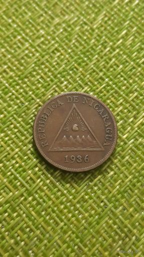 Никарагуа 1 сентаво 1936 г ( тир 500 тыс )