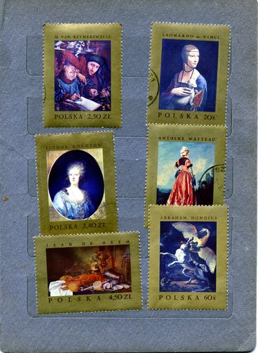 Польша,1967 ,  сборный лот  ,   6м  по 40 коп шт