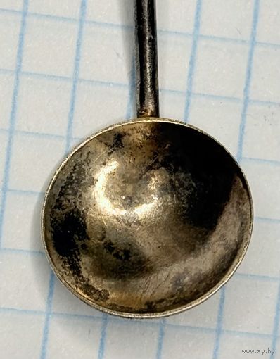 С 1 РУБЛЯ! ЛОЖКА ДЛЯ СОЛИ СЕРЕБРО 875 ПРОБА