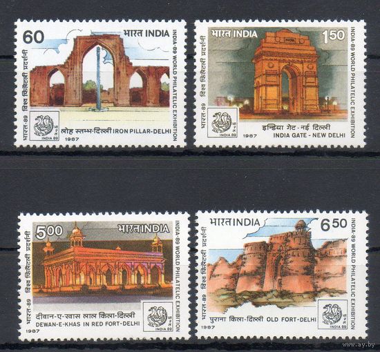 Архитектурные памятники Индия 1987 год серия из 4-х марок