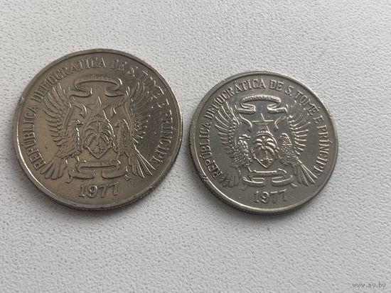 Сан-Томе и Принсипи 10 и 5 Добра 1977