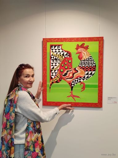 Яркая картина маслом на холсте