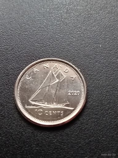 Канада 10 центов 2020 г.