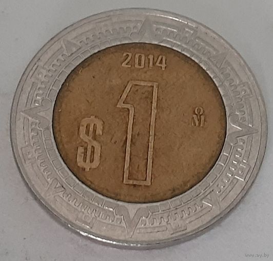 Мексика 1 песо, 2014 (6-25)