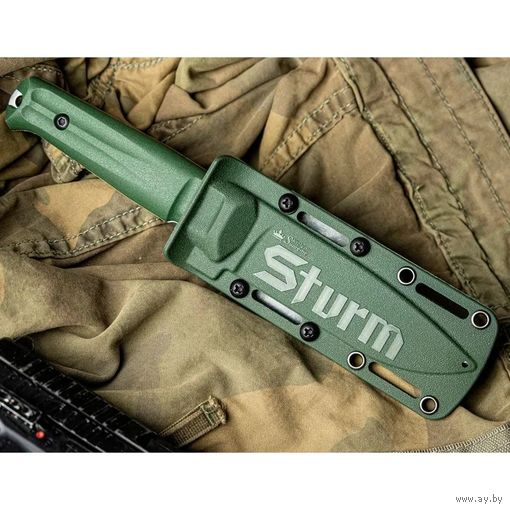 Нож Kizlyar Supreme Sturm AUS-8 SW Олива рукоять