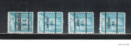 США-1954, (Мих.652), гаш.  , Стандарт, Архитектура,цена за 1 м на выбор