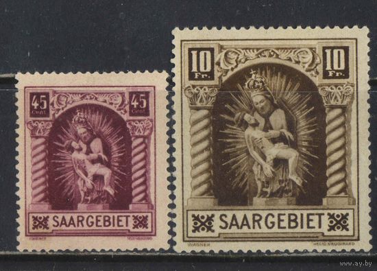 Саар Оккупация Лигой наций 1925 Икона Мадонна Брискастель из Саарбрюккена #102-3*