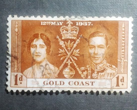 Марка Золотой берег 1937 год