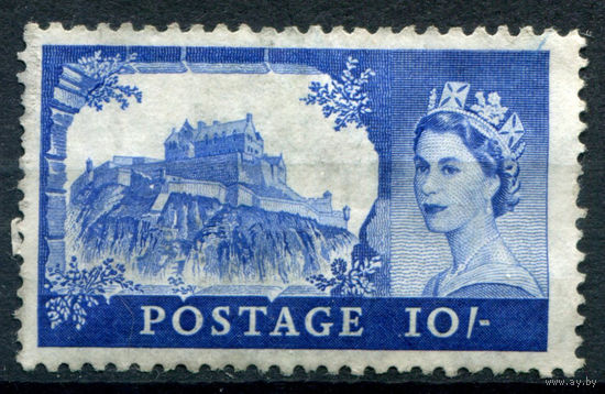 Великобритания - 1959/68г. - королева Елизавета II, 10 Sh - 1 марка - чистая, без клея [Mi 337]. #3-GB-101-A-1