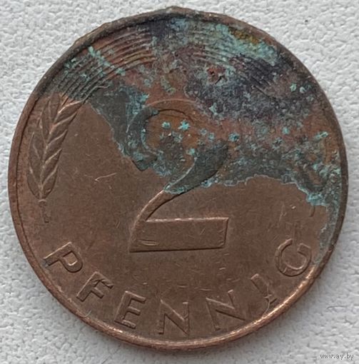 Германия 2 пфеннига 1991 г.