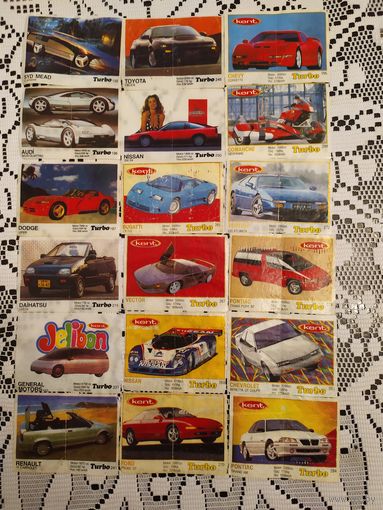 Вкладыши фантики Турбо,бомбибом