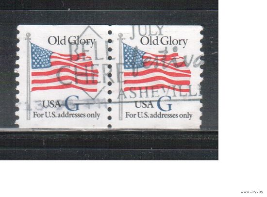 США-1994, (Мих.2538 С) , гаш., Стандарт, Флаг, пара