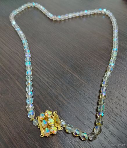 Бусы винтажные . Чешский хрусталь