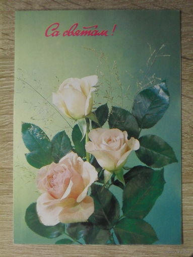 ДВОЙНАЯ ПОДПИСАННАЯ ОТКРЫТКА СССР. "СА СВЯТАМ!" ФОТО. И. ДЕРГИЛЕВА 1991 год