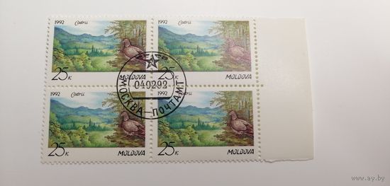 Молдова 1992.  Заповедник Кодры. Квартблок