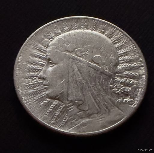 5 злотых 1933 г.  Польша. (1)  Ядвига.  Серебро. ЛЮКС