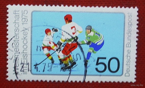 Германия. Хоккей. ( 1 марка ) 1975 года. 10-1.