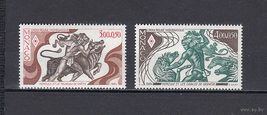 Подвиги Геркулеса. Монако. 1984. 2 марки. Michel N 1651-1652 (3,5 е)