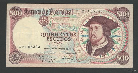 Португалия 500 эскудо 1966 года. Тип Р-170. Состояние XF