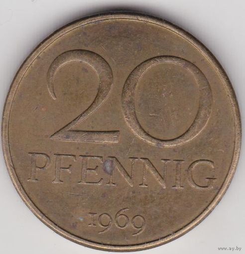 ГДР 20 пфеннигов 1969