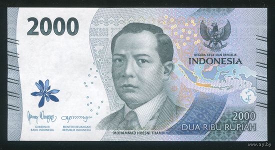 Индонезия 2000 рупий 2022 г. P163. Серия AAF. UNC