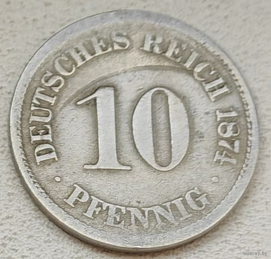 Германия 10 пфеннигов 1874