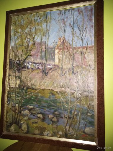 Карманов Е.А.Старая мельница в Тресковщине холст на картоне