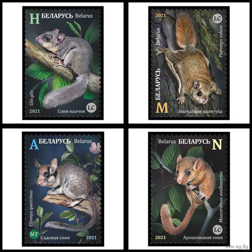 2021г Беларусь MNH   "Красная книга Республики Беларусь. Грызуны"