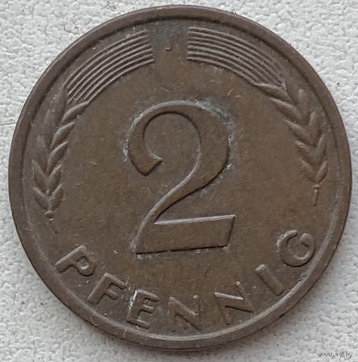 Германия 2 пфеннига 1963 г. J