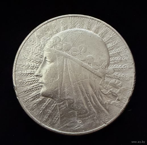10 злотых 1932 г. Полония. Ядвига.  Польша.  Серебро