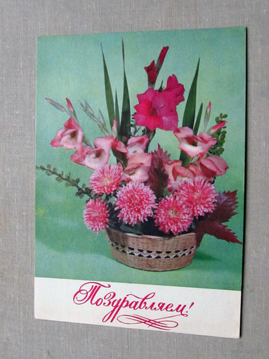 С009-4537 Открытка Поздравляем! Подписана 1979