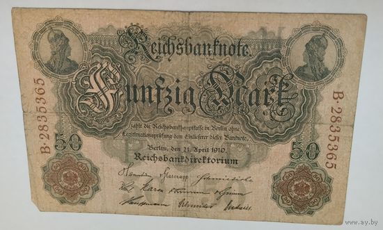 1910 год Германия 50 марок