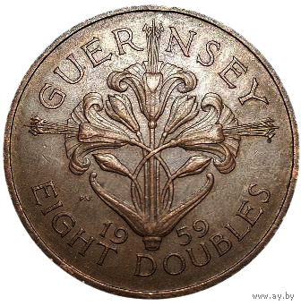 БЕЙЛИВИК ГЕРНСИ. 8 ДУБЛЕЙ 1956. ЦВЕТОК