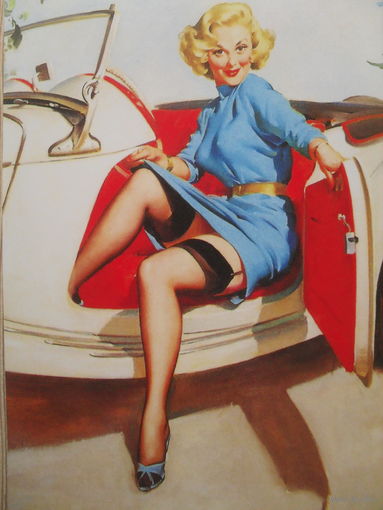 ЧИСТАЯ ОТКРЫТКА PIN-UP. худ. GIL ELVGREN.