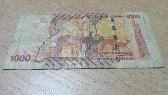 1000 шиллингов 2017 года Уганды с 1 рубля