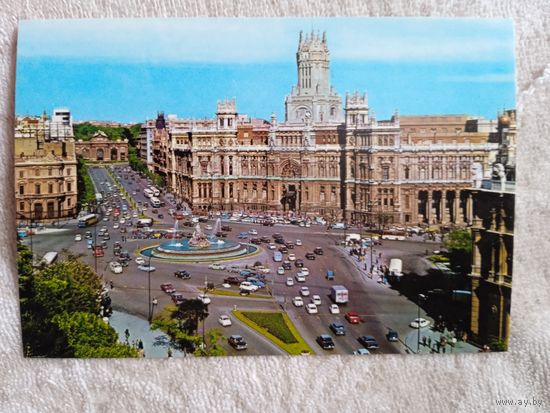 Почта. Испания, Мадрид. Главпочтампт и улица Алькала