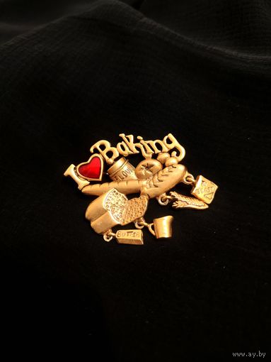 Брошь Danecraft Пекарь "Я люблю печь"
