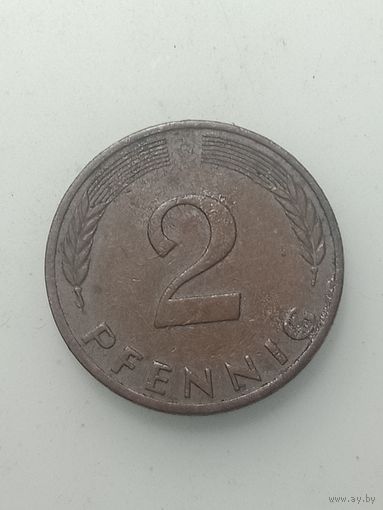 ФРГ 2 пфеннига 1992 года . G
