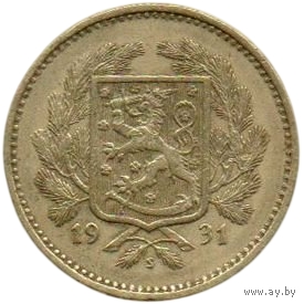 Финляндская Республика (Финляндия). 5 марок 1931 S.