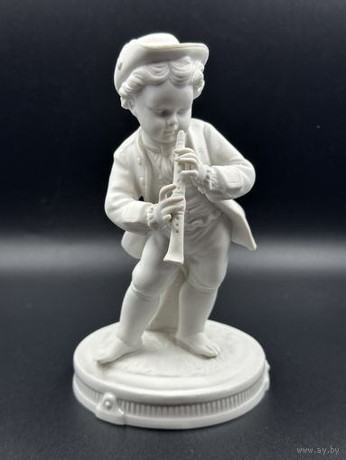 Мальчик с дудкой. Бисквит. Unterweissbach. ГДР. С рубля!