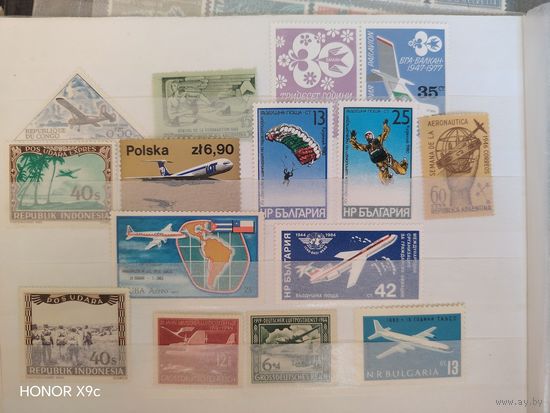 Лот чистых марок Авиации