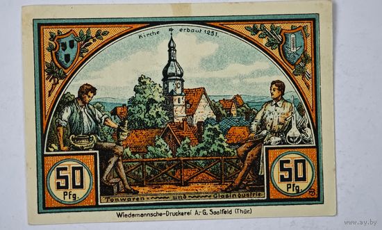 1921 год 50 пфеннигов Германия нотгельд