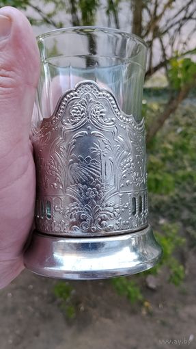 ПОДСТАКАННИК КРЫМ ПАЛЬМЫ  МЕЛЬХИОР КОЛЬЧУГИНО ОРИГИНАЛ СТАКАН В ПОДАРОК . Распродажа Коллекции !!! . Экспресс  Аукцион  с рубля без МПЦ и прочего 3 ДНЯ  .Много лотов в продаже .