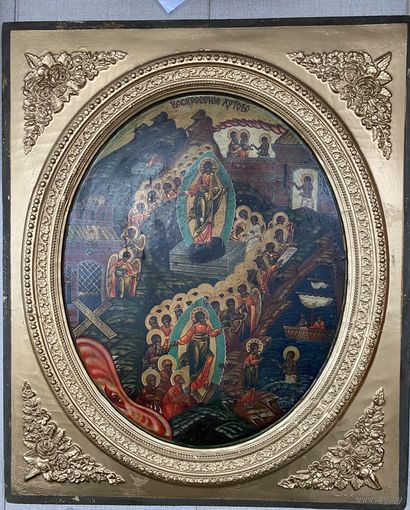 Икона Воскресение Христово. Храмовая! Размер-60-50см! Красота!!!