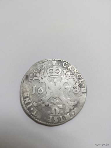 1/2 Потагона ( талера) 1678 года Испанские Нидерланды