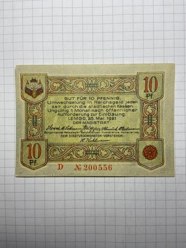 Нотгельд 10 пфеннигов Германия-3012