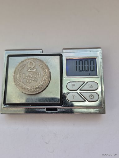 2 лат 1925 года. Латвия, Первая Республика (1922 - 1940). Серебро 835. Монета не чищена. L45463.